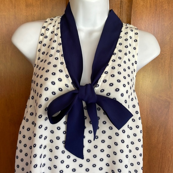 MAEVE by ANTHROPOLOGIE Sleeveless Bow Blouse Excellent Condition - Picture 8 of 14